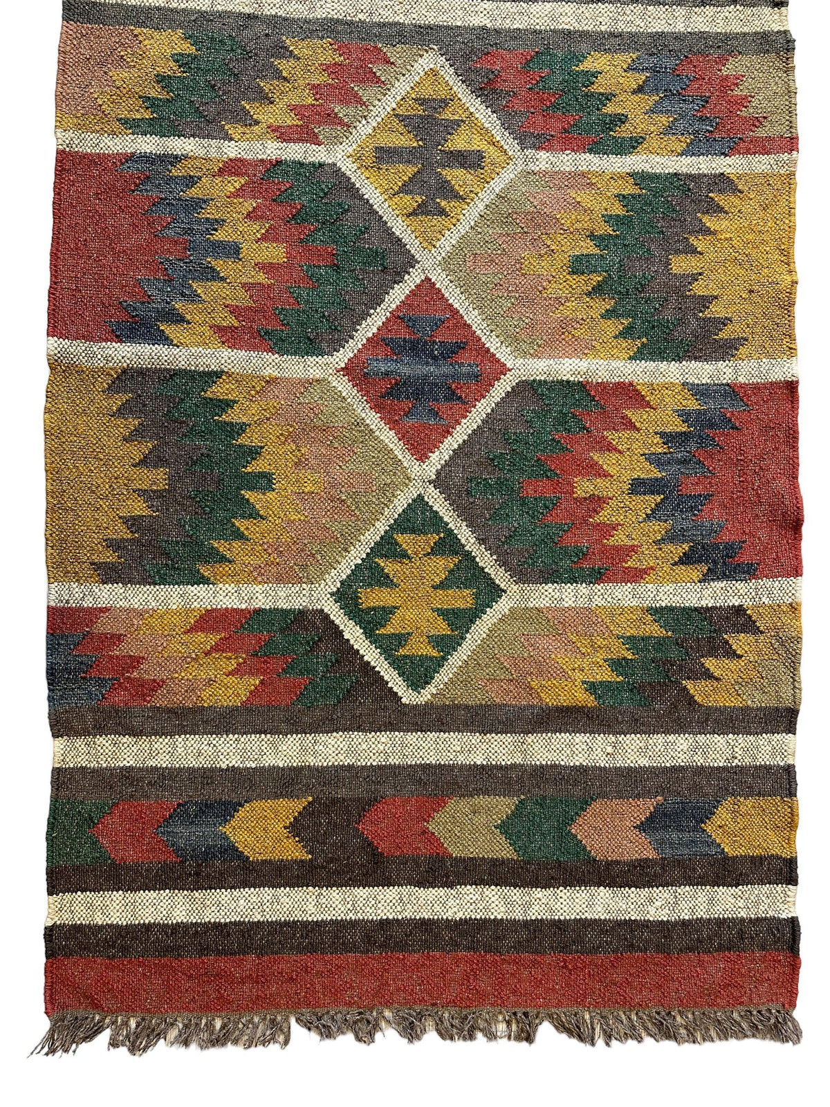 Beautiful Indo-Turkish Geometric Kilim Rug 3’ x 5’, view 3