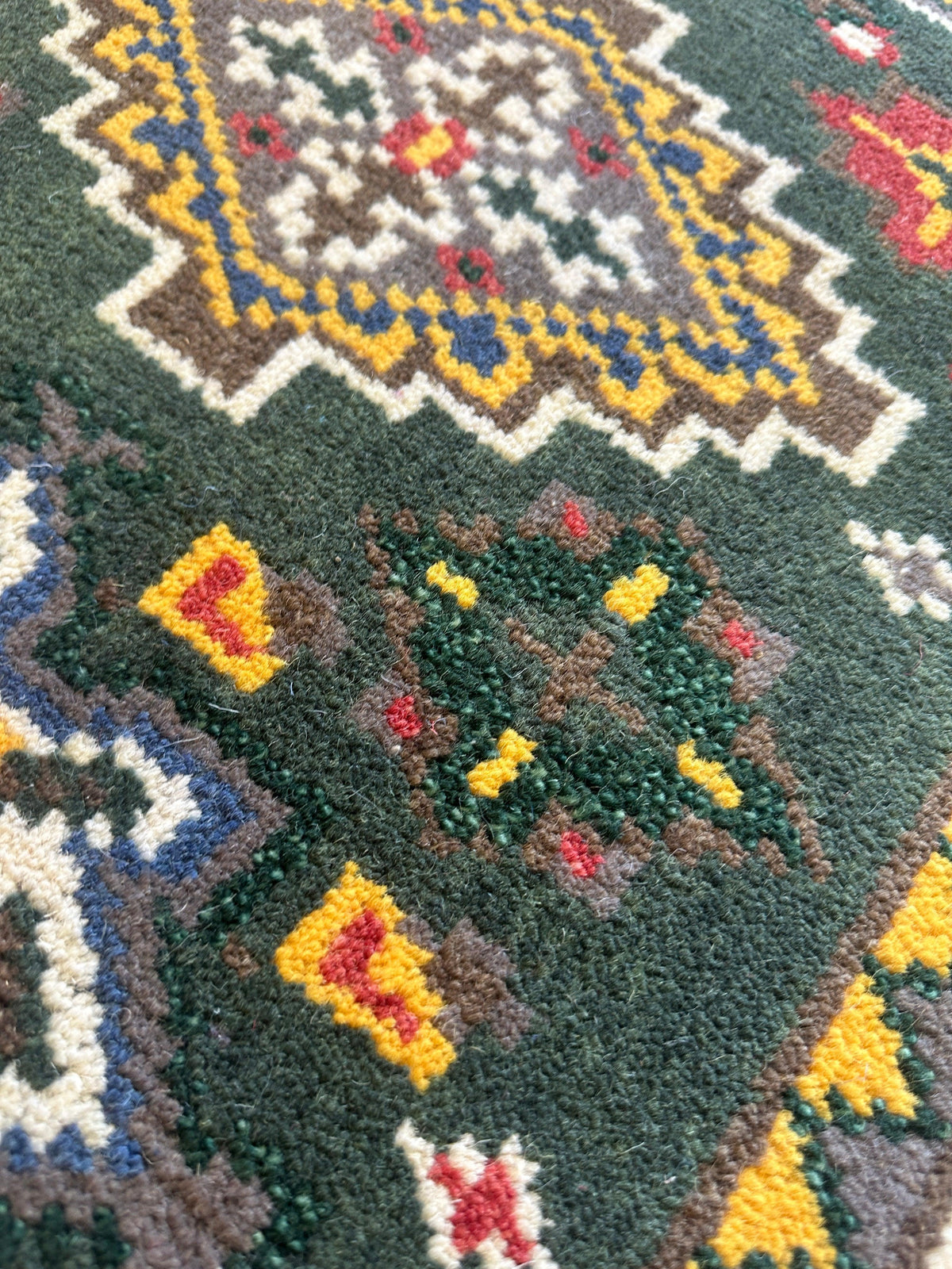 Indo-Kazak Runner 2'6" x 8', Hand-Knotted Wool & Bamboo Silk, Blue, view 8