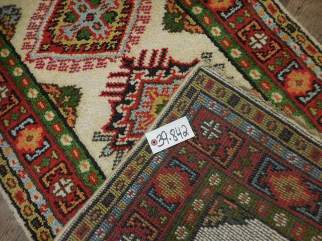 Indian Kazak Runner 2'7" x 8', Hand-Knotted Wool & Bamboo Silk, Blue, view 12