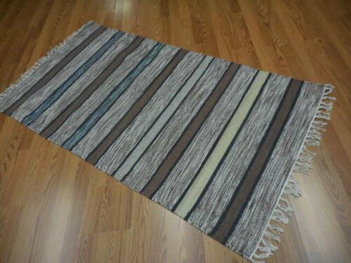 Scandinavian Rug 2'5" x 4'10", Hand-Woven, Brown, view 4