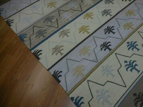 Kilim Rug 4'8" x 7'6", Hand-Woven, Brown & Cream, view 10