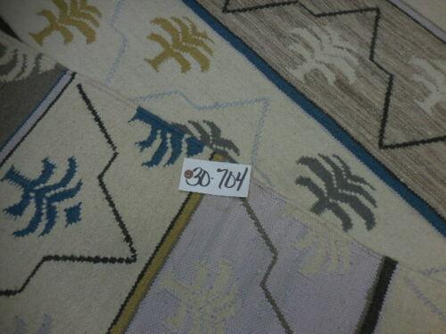 Kilim Rug 4'8" x 7'6", Hand-Woven, Brown & Cream, view 5