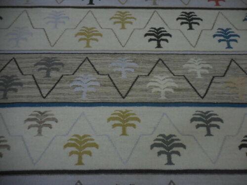 Kilim Rug 4'8" x 7'6", Hand-Woven, Brown & Cream, view 7