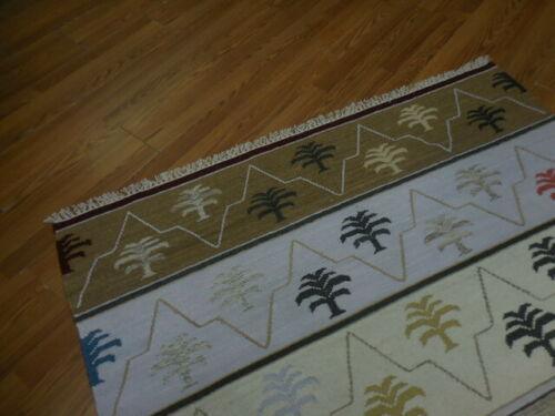 Kilim Rug 4'8" x 7'6", Hand-Woven, Brown & Cream, view 9