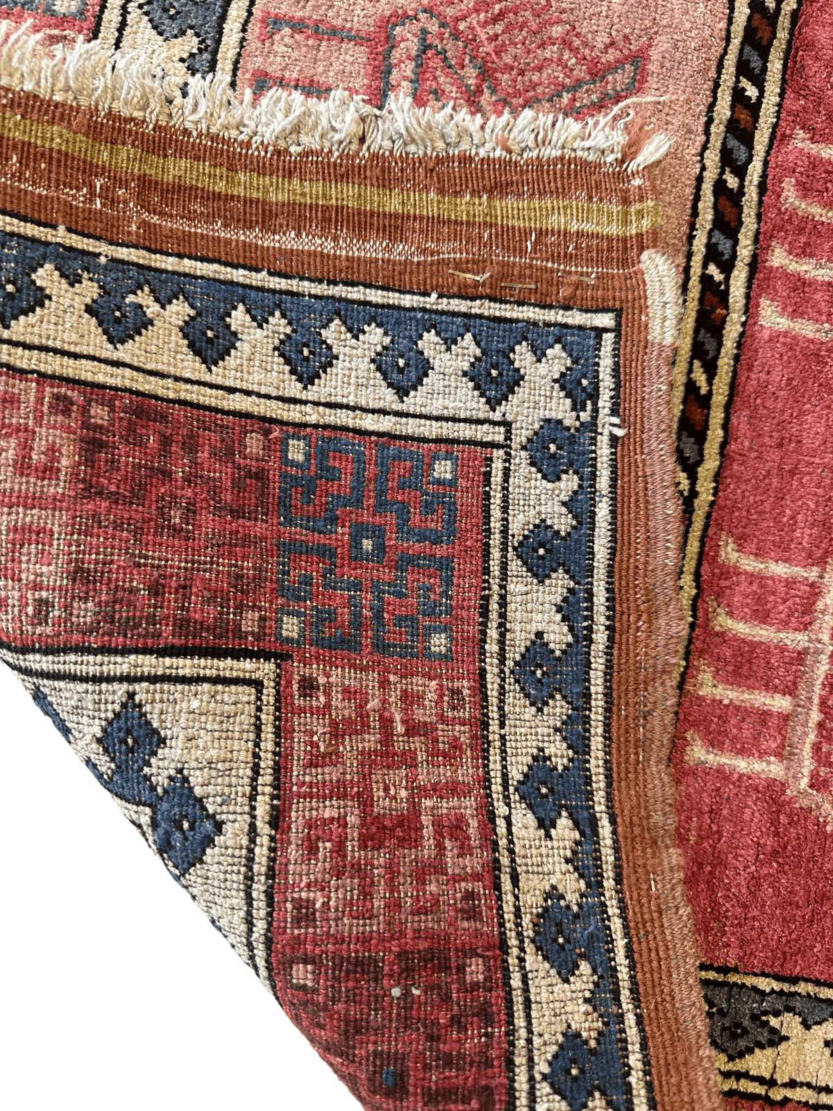 Vintage Afghan Bukhara Rug 3'10" x 5'10", Hand-Knotted Wool & Silk, view 8