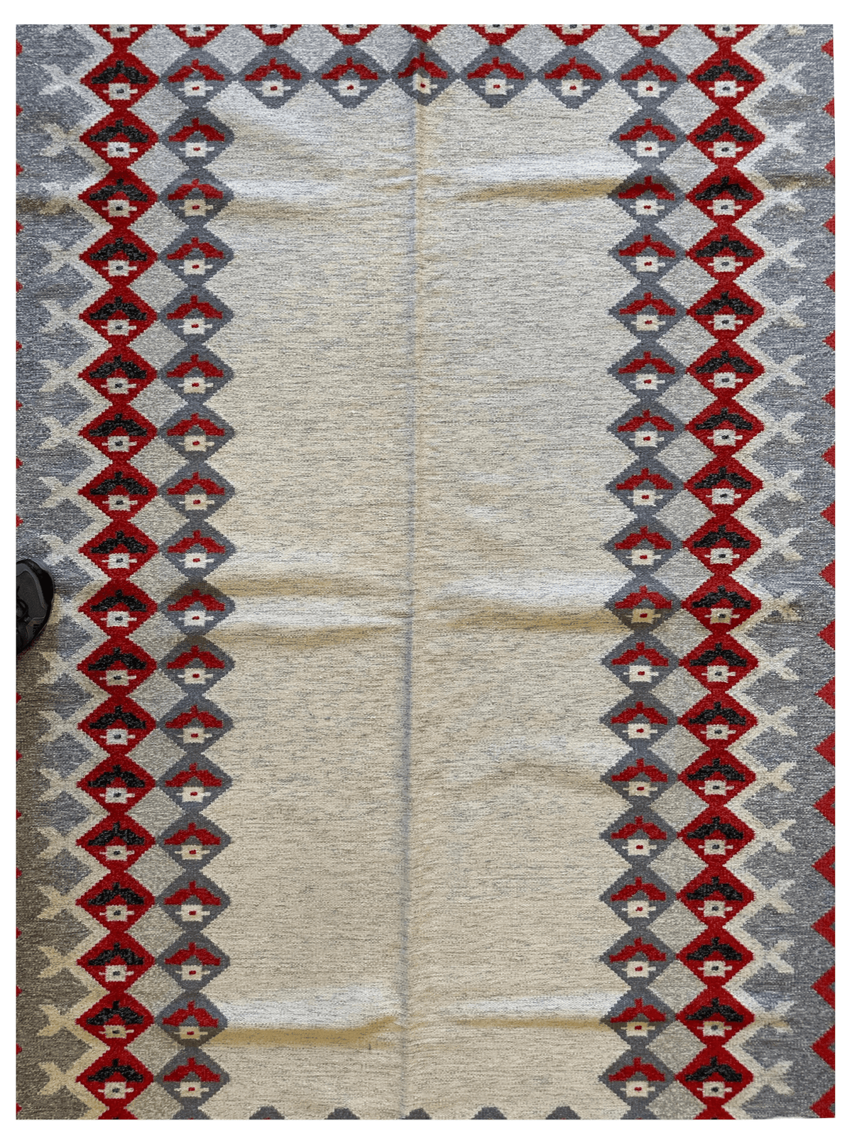 Vintage Kilim Rug 6'4" x 9'1", Hand-Woven Wool, 1980s, view 3