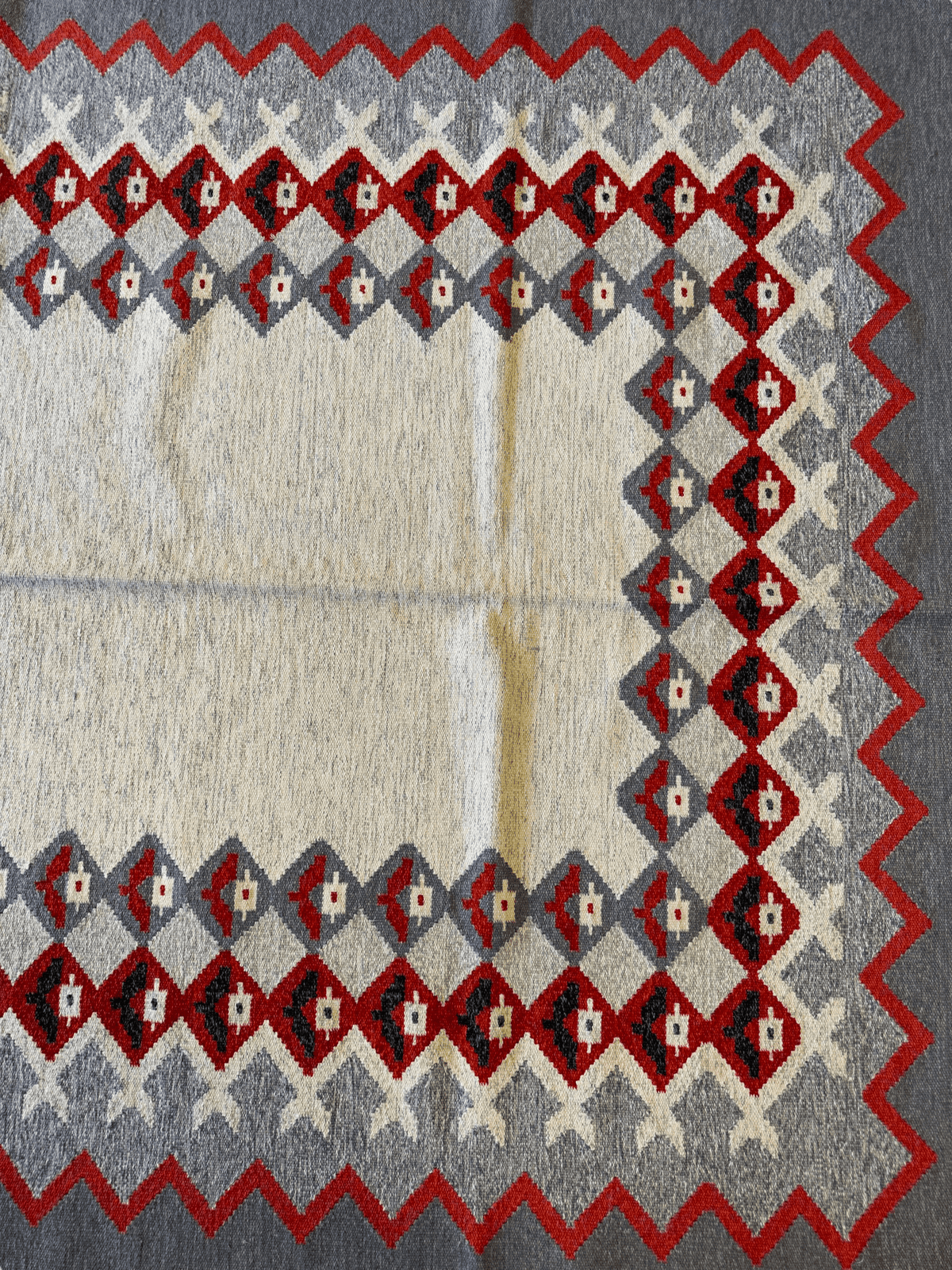 Vintage Kilim Rug 6'4" x 9'1", Hand-Woven Wool, 1980s, view 4