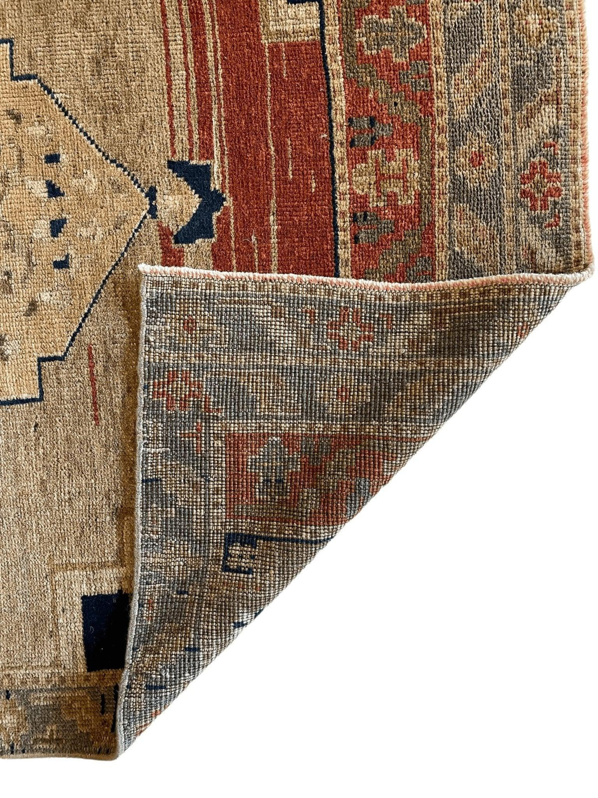 Vintage Turkish Oushak Rug 3'7" x 5', Hand-Knotted Wool, 1950s, view 3