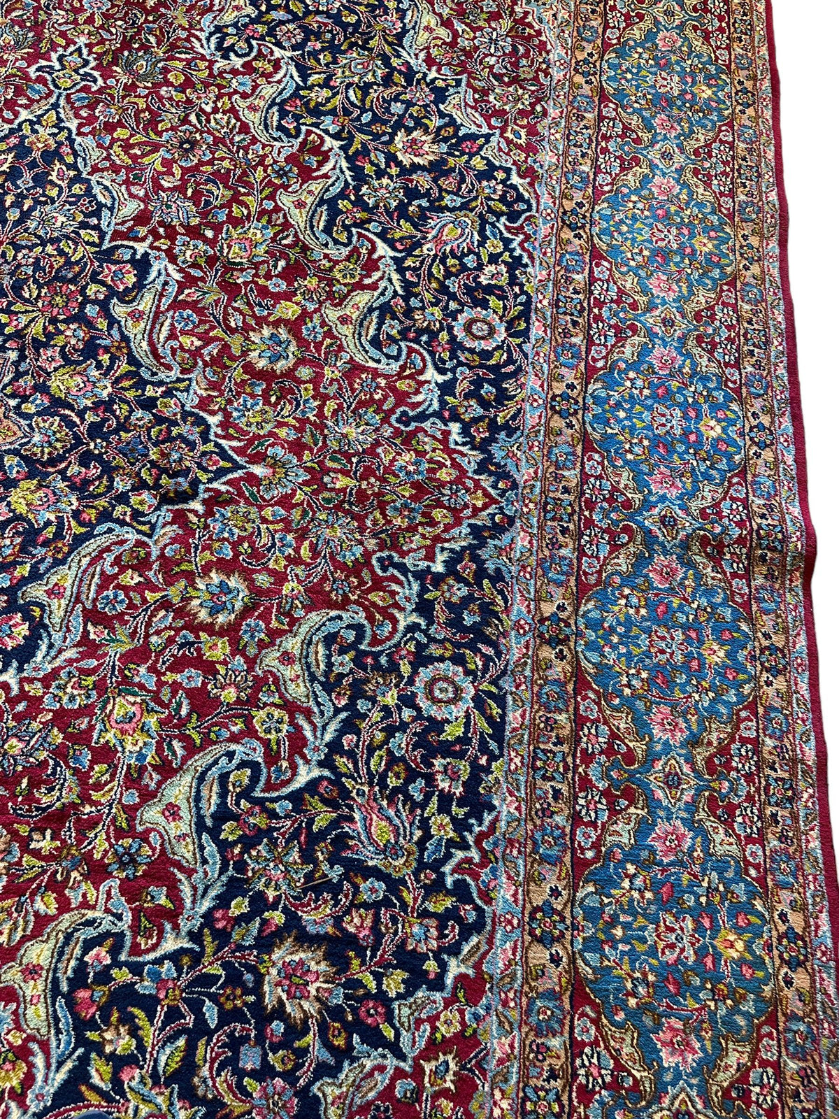 Vintage Persian Medallion Rug 9'10" x 13'1", Hand-Knotted Wool, 1950s, view 24