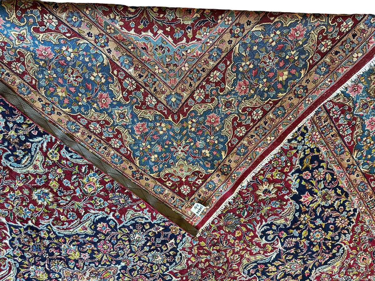 Vintage Persian Medallion Rug 9'10" x 13'1", Hand-Knotted Wool, 1950s, view 28