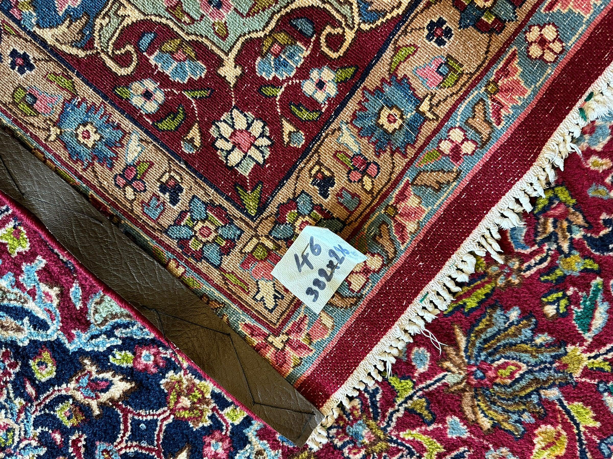 Vintage Persian Medallion Rug 9'10" x 13'1", Hand-Knotted Wool, 1950s, view 29