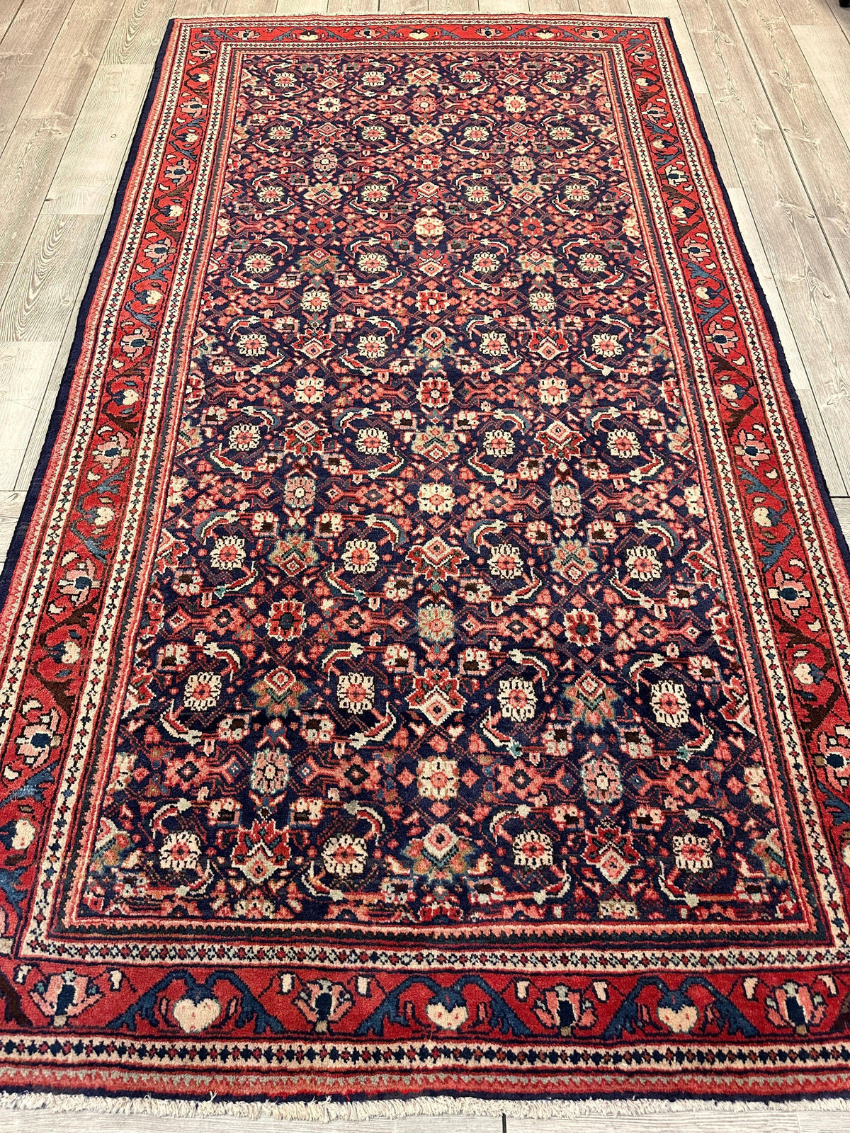 Vintage Persian Mahal Rug 5'6" x 10'3", Hand-Knotted Wool, 1960s, view 14