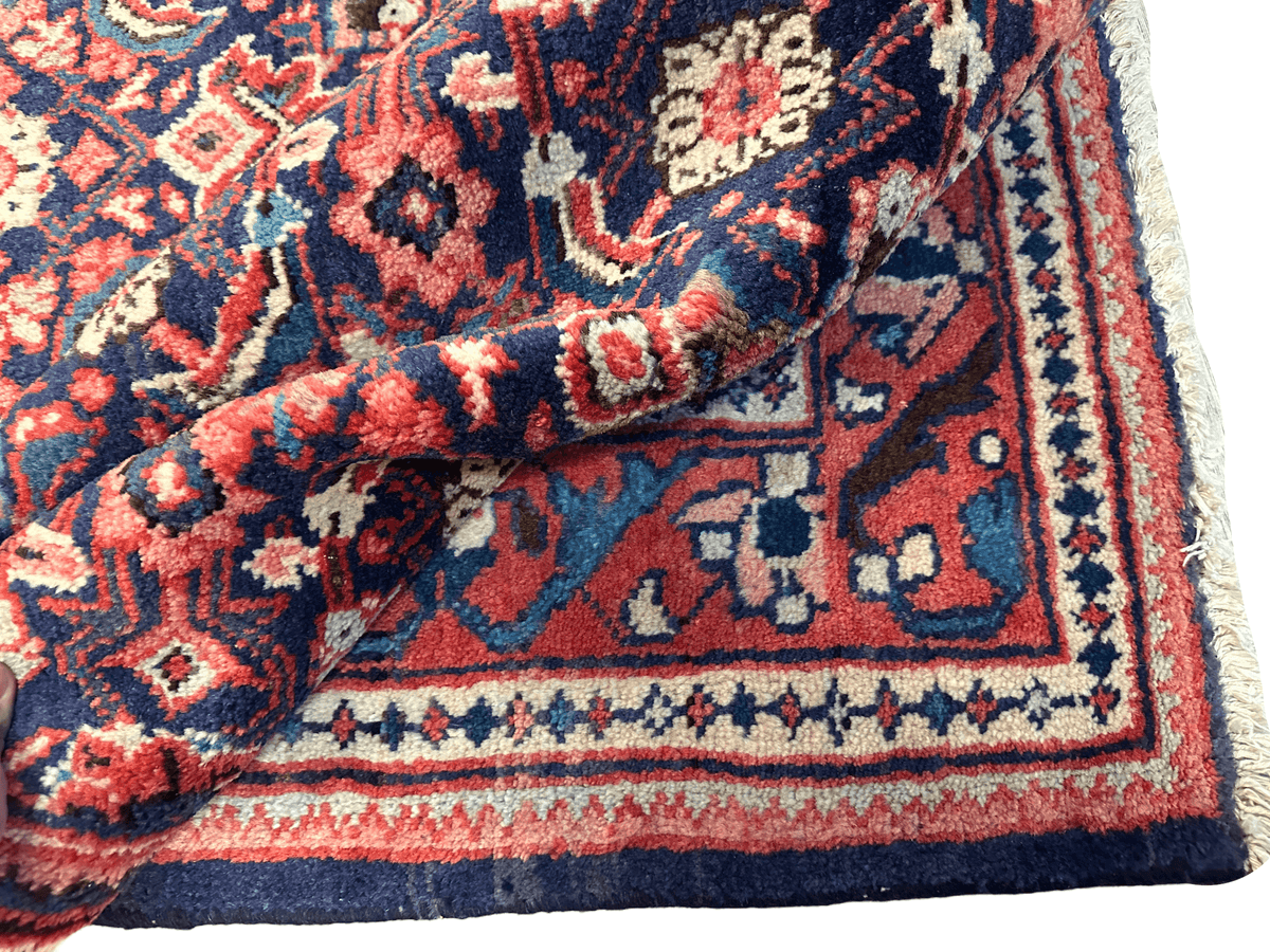 Vintage Persian Mahal Rug 5'6" x 10'3", Hand-Knotted Wool, 1960s, view 16