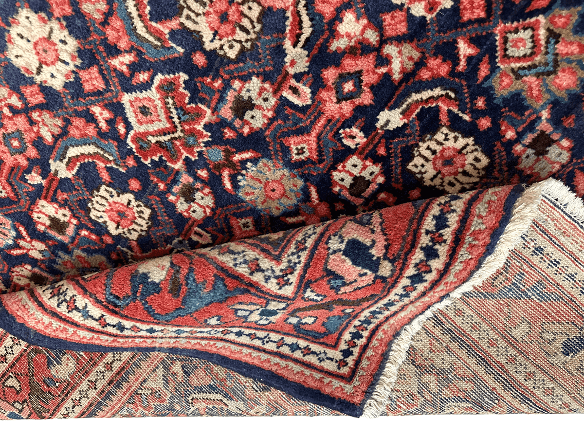Vintage Persian Mahal Rug 5'6" x 10'3", Hand-Knotted Wool, 1960s, view 20