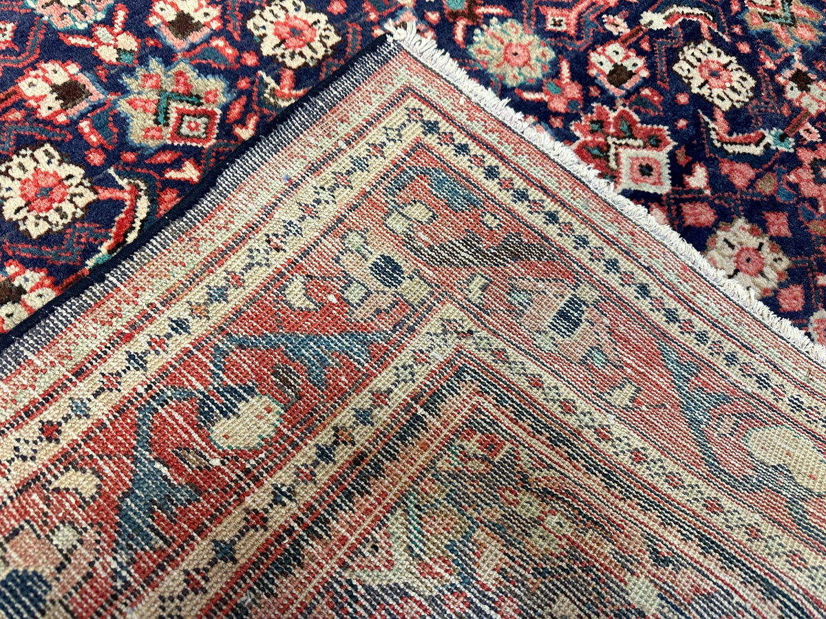 Vintage Persian Mahal Rug 5'6" x 10'3", Hand-Knotted Wool, 1960s, view 8