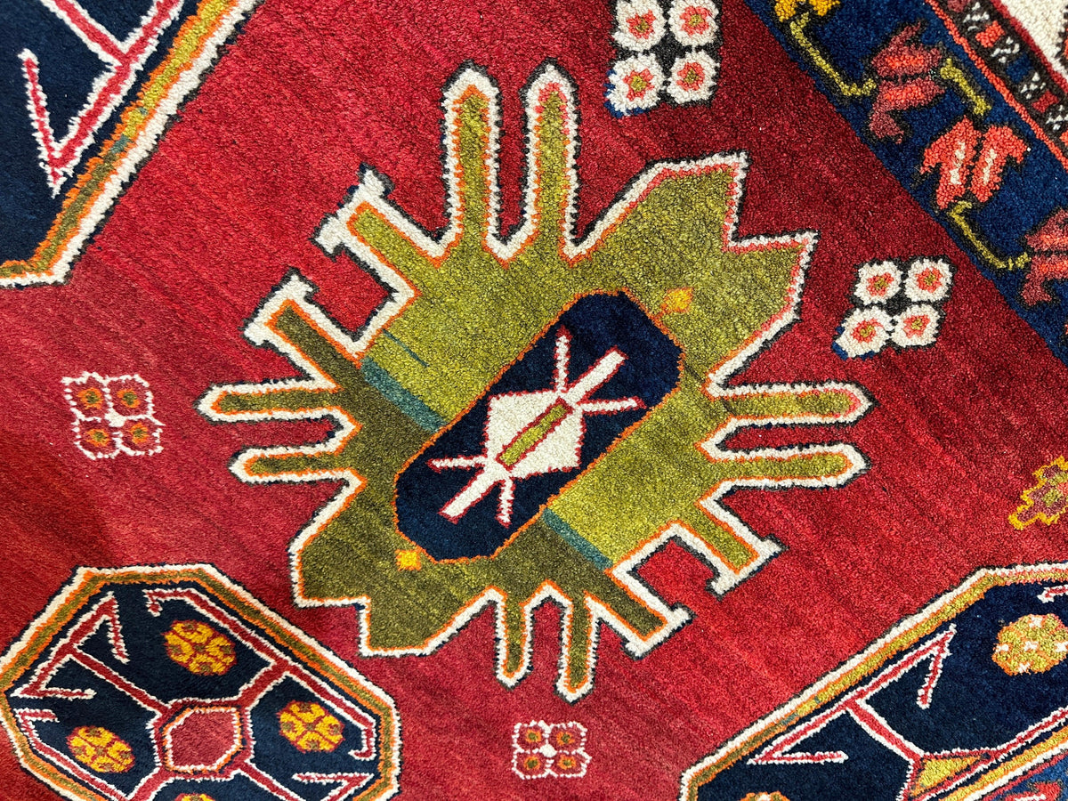Vintage Persian Meshkin Rug 4'11" x 11', Hand-Knotted Wool, 1950s, view 12