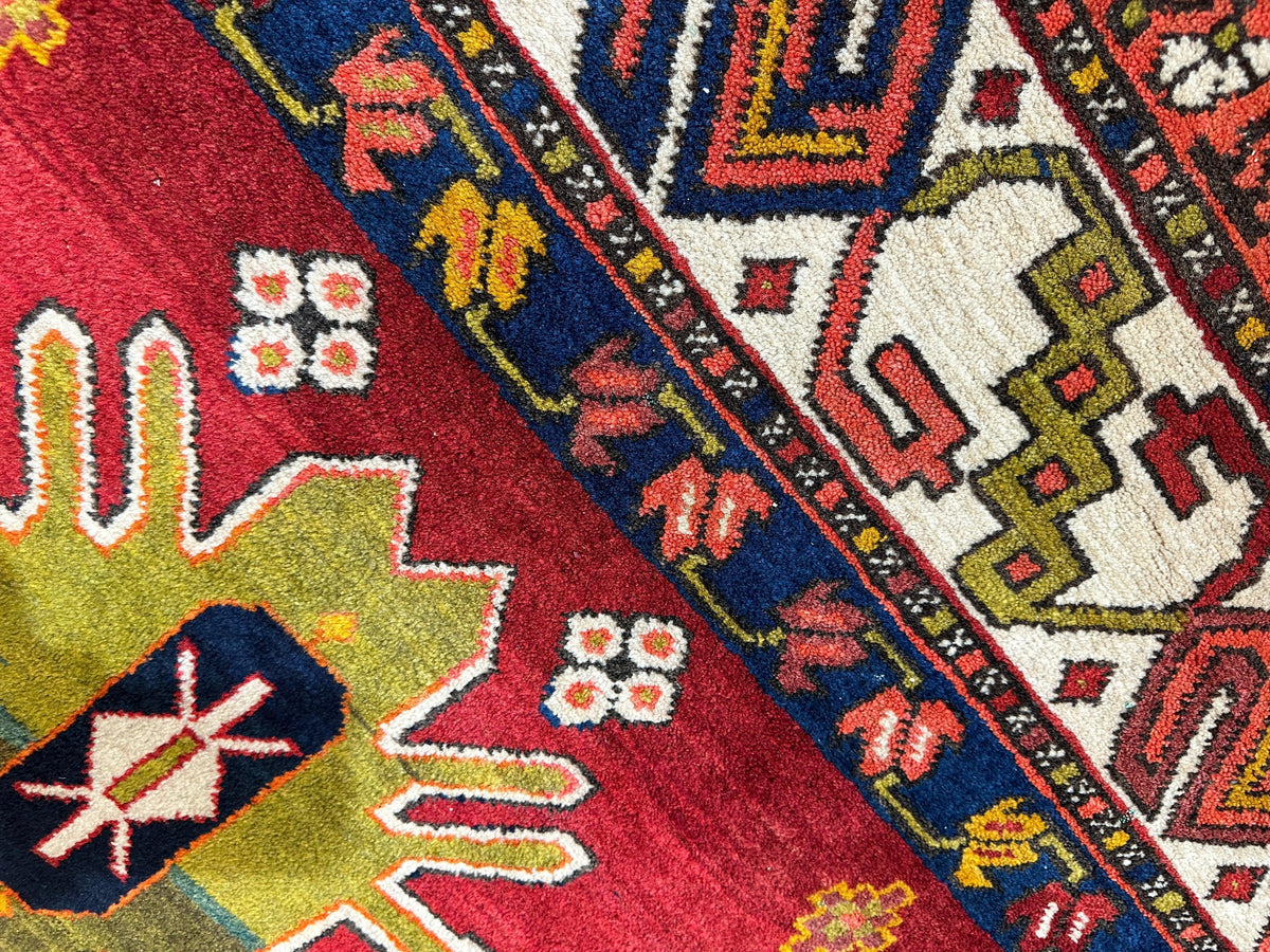Vintage Persian Meshkin Rug 4'11" x 11', Hand-Knotted Wool, 1950s, view 13