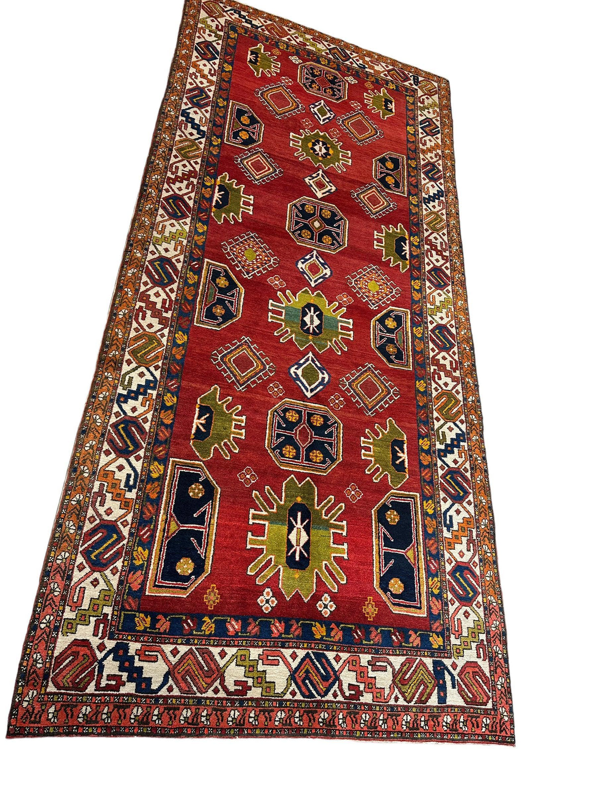Vintage Persian Meshkin Rug 4'11" x 11', Hand-Knotted Wool, 1950s, view 3