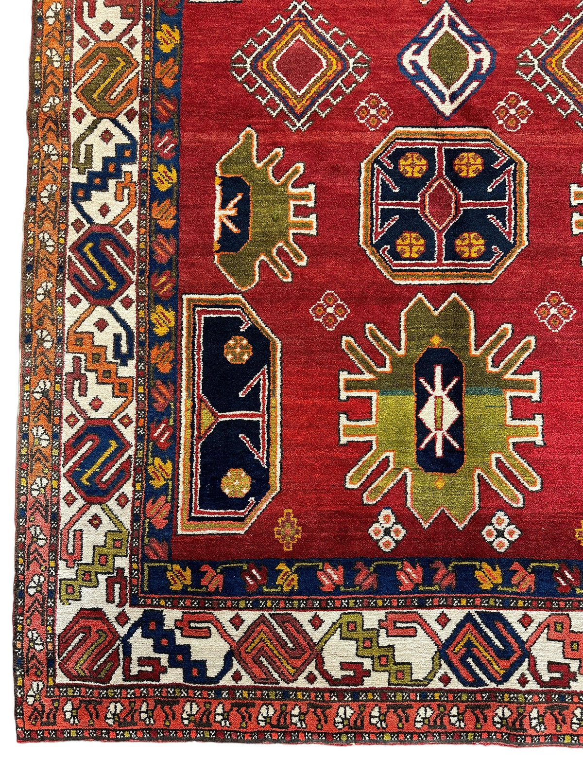 Vintage Persian Meshkin Rug 4'11" x 11', Hand-Knotted Wool, 1950s, view 4