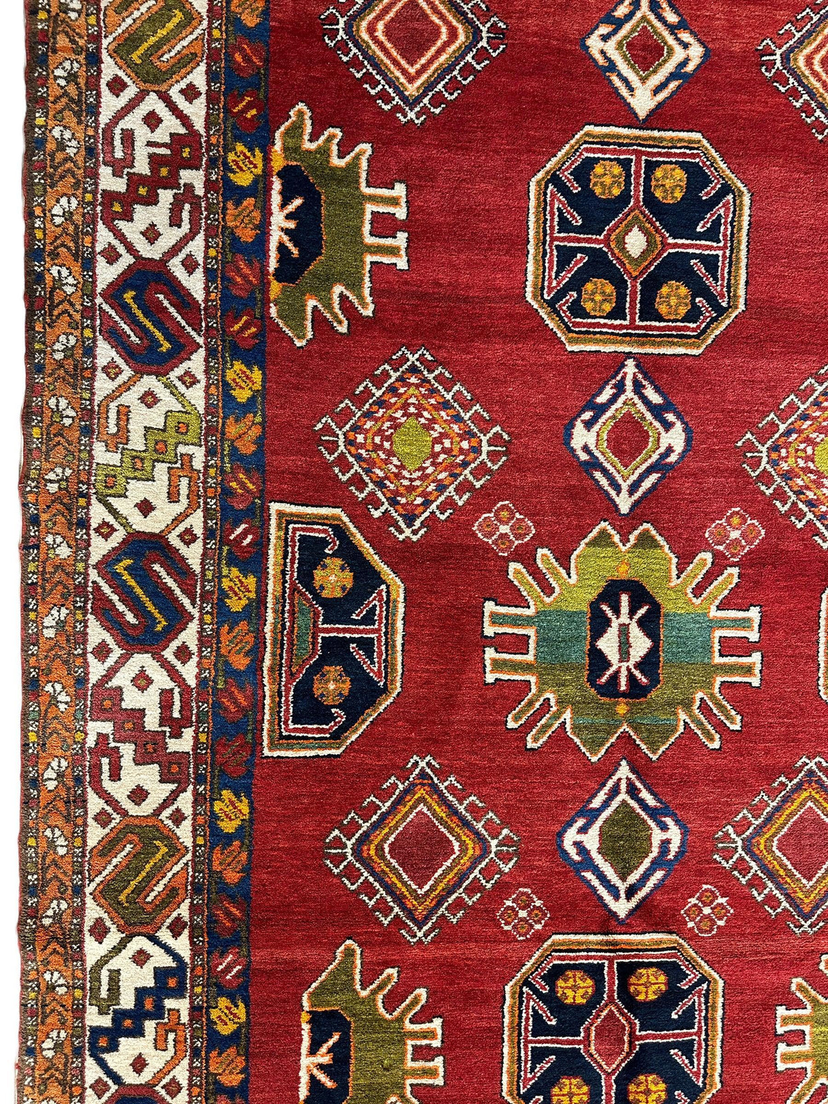 Vintage Persian Meshkin Rug 4'11" x 11', Hand-Knotted Wool, 1950s, view 6