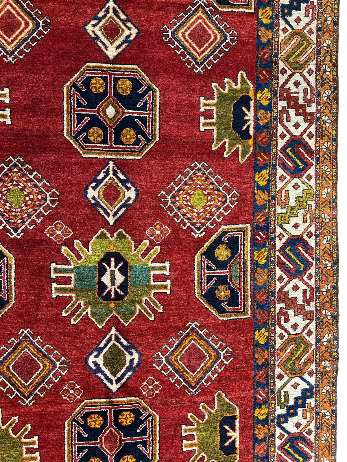 Vintage Persian Meshkin Rug 4'11" x 11', Hand-Knotted Wool, 1950s, view 7