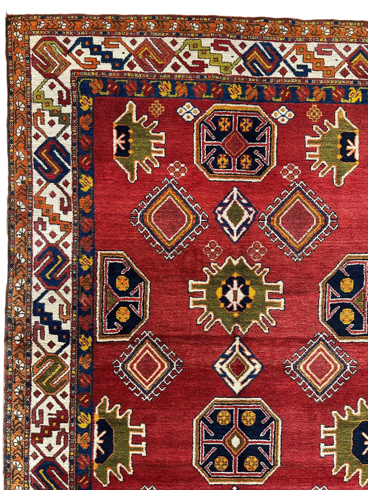 Vintage Persian Meshkin Rug 4'11" x 11', Hand-Knotted Wool, 1950s, view 8