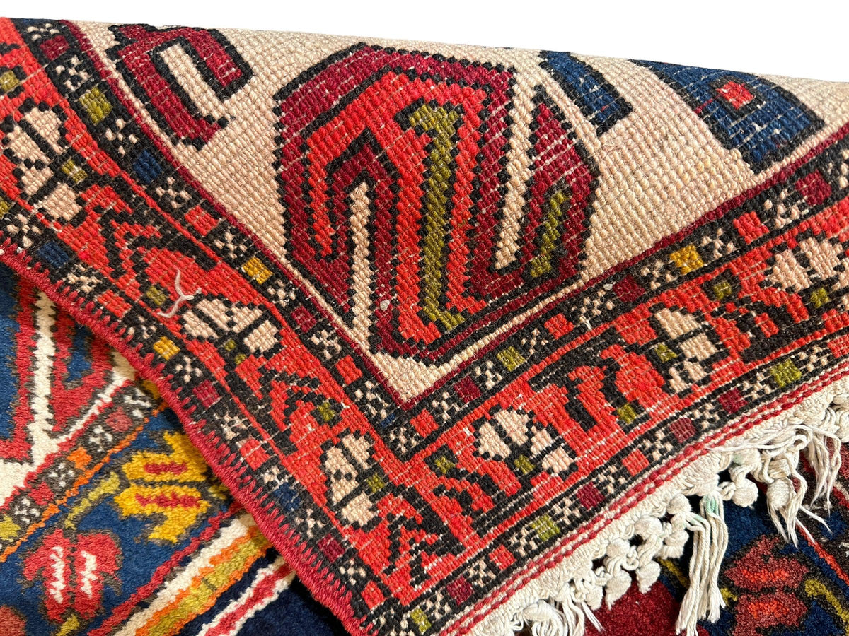 Vintage Persian Meshkin Rug 4'11" x 11', Hand-Knotted Wool, 1950s, view 10
