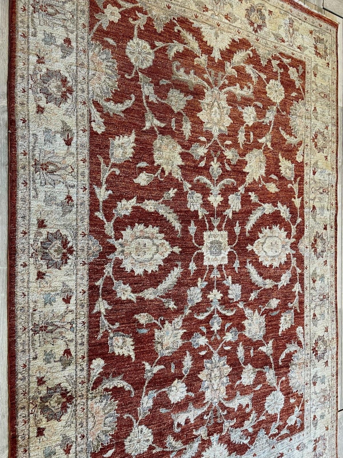 Fine Vintage Pak Oushak Area Rug 6 x 9 ft, view 4