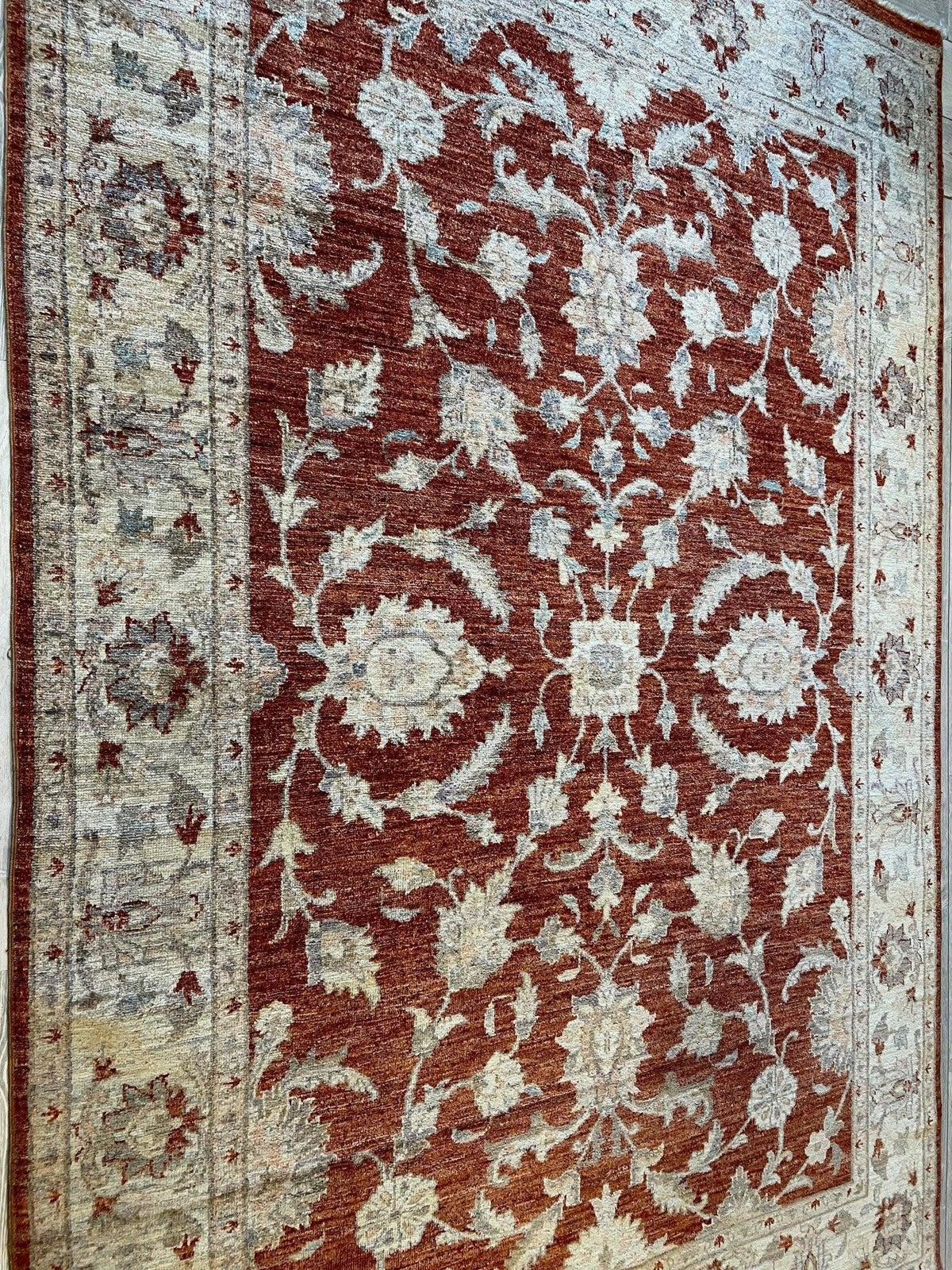 Fine Vintage Pak Oushak Area Rug 6 x 9 ft, view 5