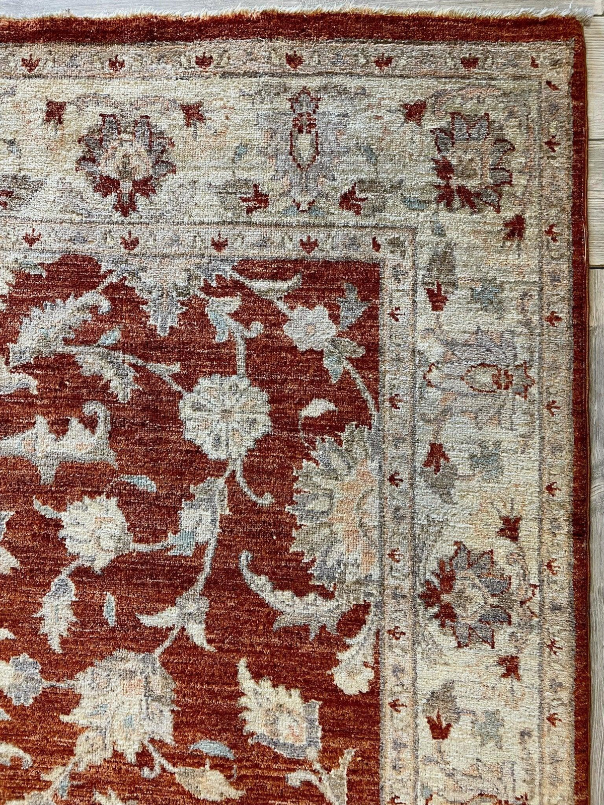 Fine Vintage Pak Oushak Area Rug 6 x 9 ft, view 6