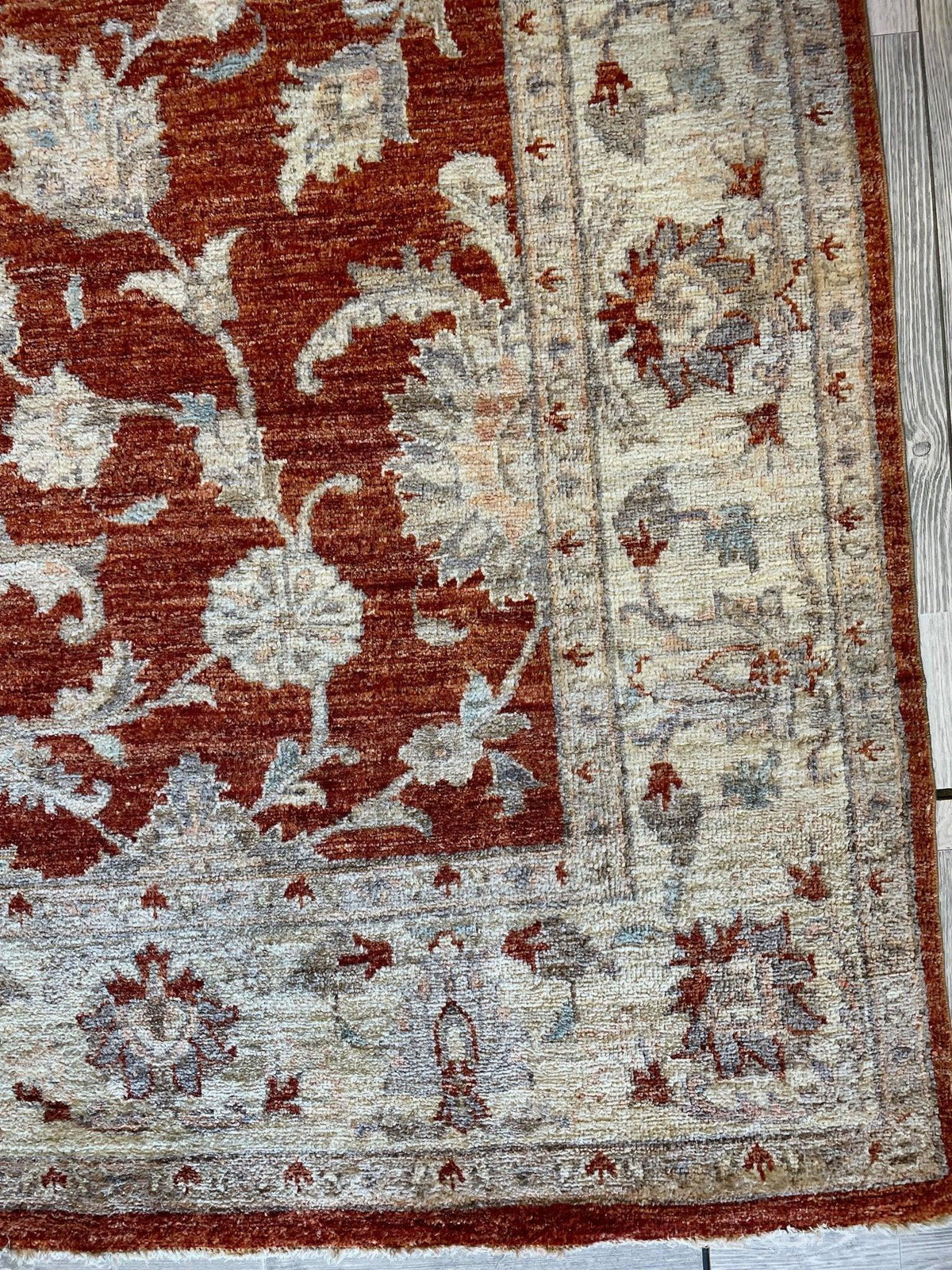 Fine Vintage Pak Oushak Area Rug 6 x 9 ft, view 9