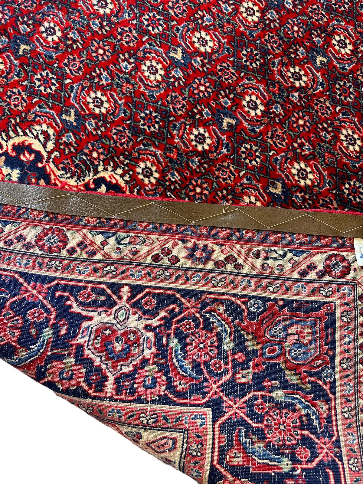 Vintage Persian Moud Rug 8'7" x 14'1", Hand-Knotted Wool, 1950s, view 19