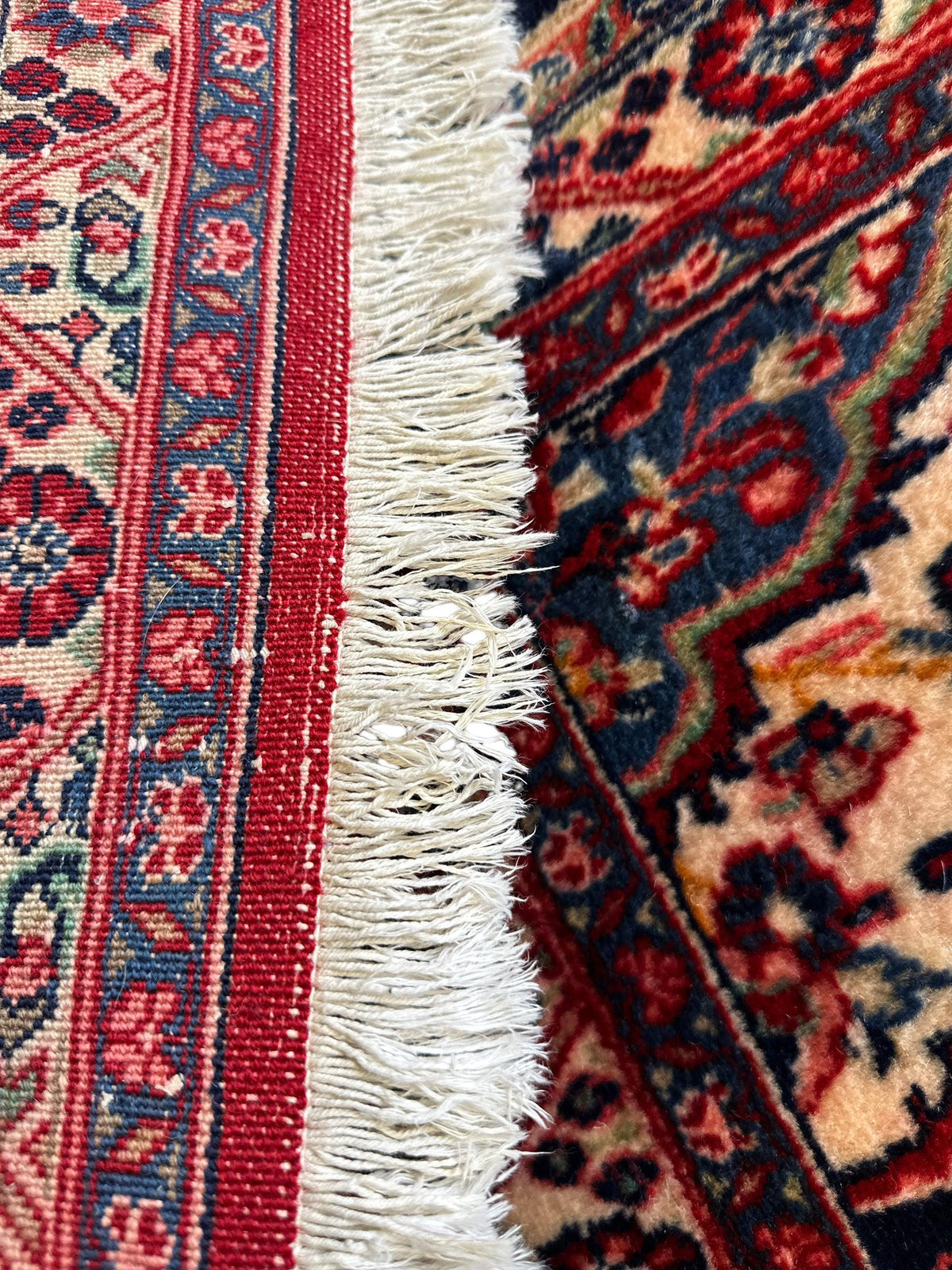 Vintage Persian Moud Rug 8'7" x 14'1", Hand-Knotted Wool, 1950s, view 20
