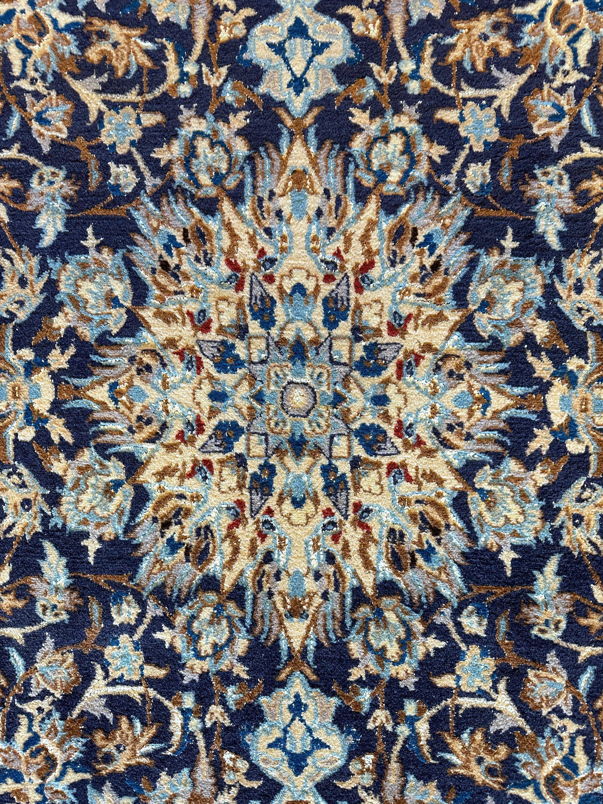 Hand-knotted Persian Nain 9La Wool & Silk Rug 3’10” x 6’7”