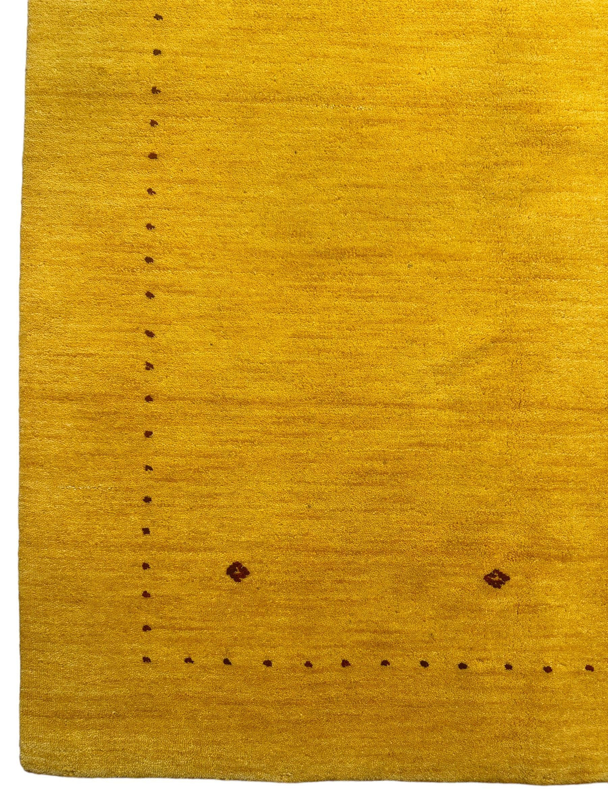 Indian Gabbeh Rug 4x6, Gold, Hand-Knotted Wool & Bamboo Silk, view 3