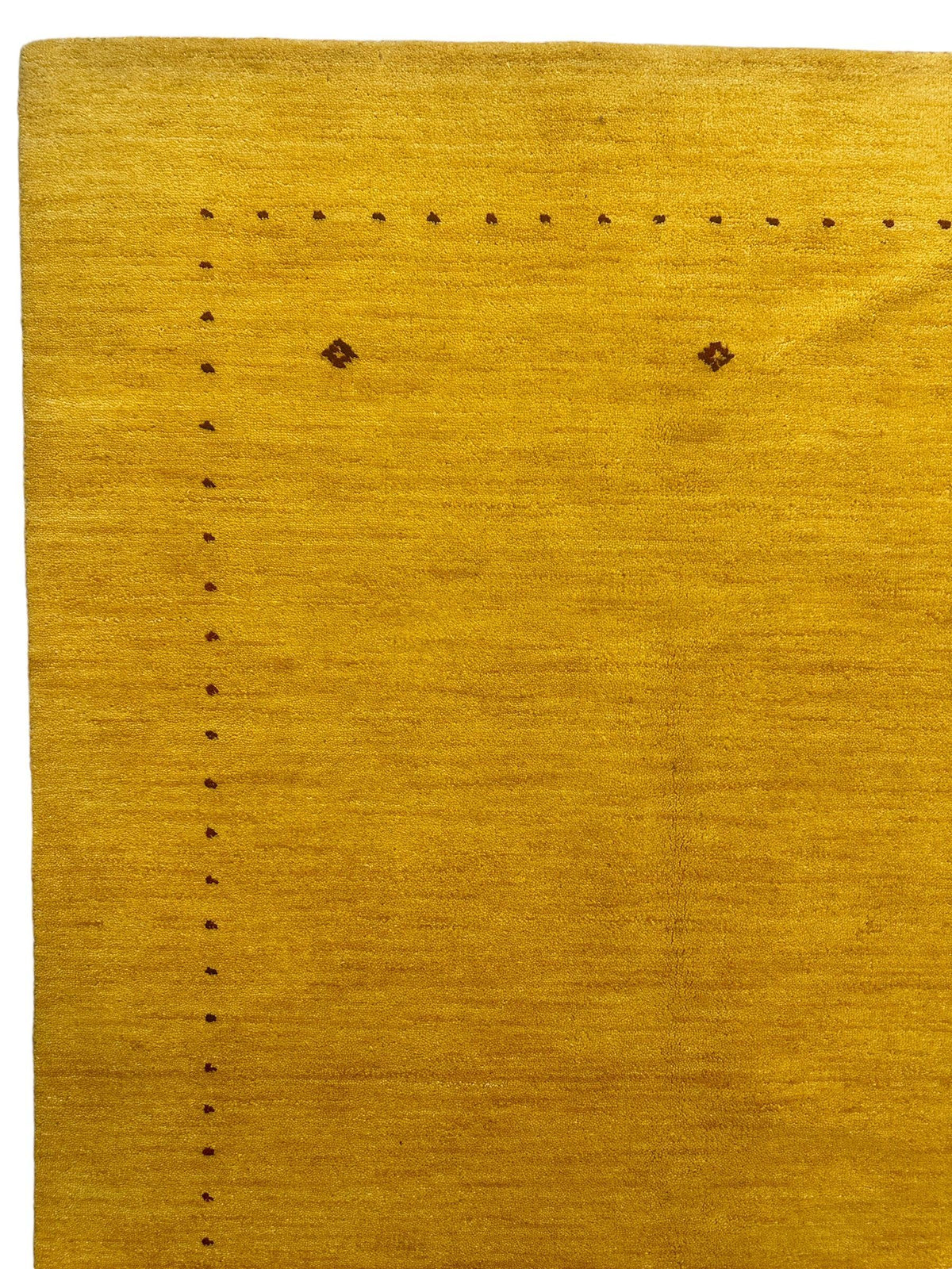 Indian Gabbeh Rug 4x6, Gold, Hand-Knotted Wool & Bamboo Silk, view 4