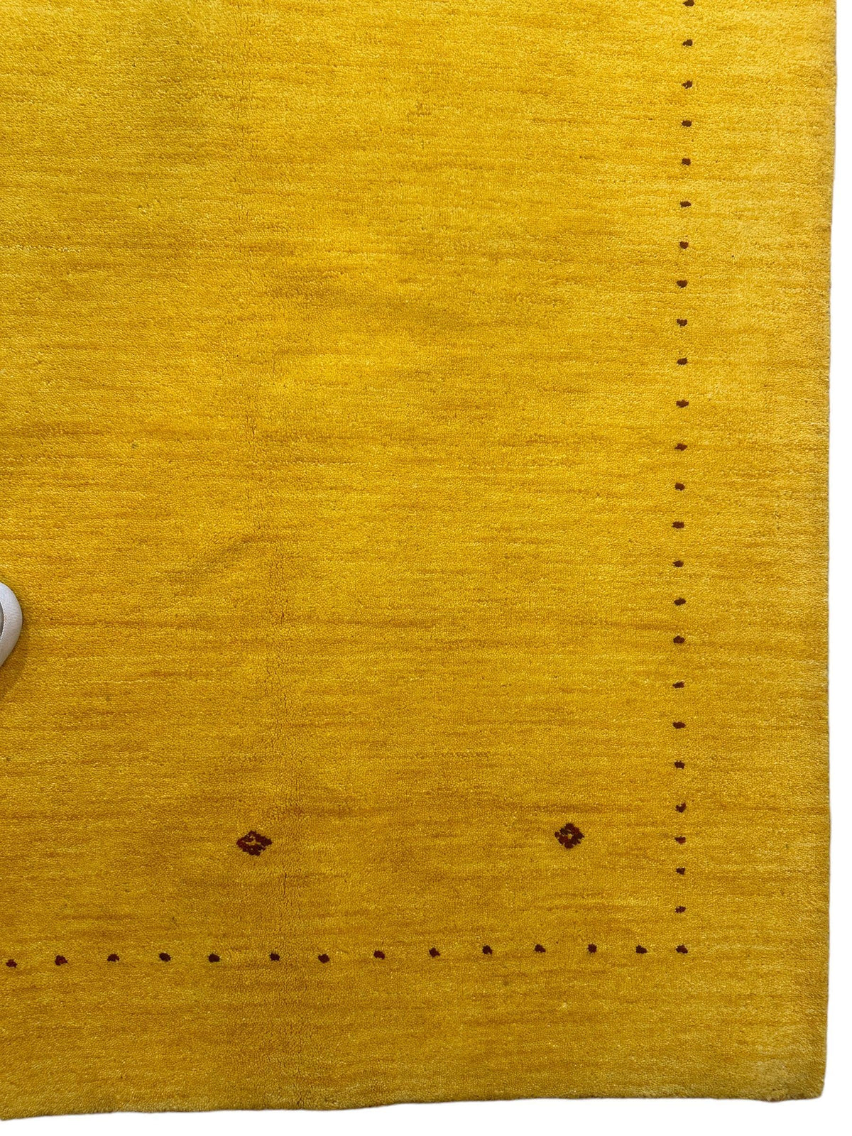 Indian Gabbeh Rug 4x6, Gold, Hand-Knotted Wool & Bamboo Silk, view 6