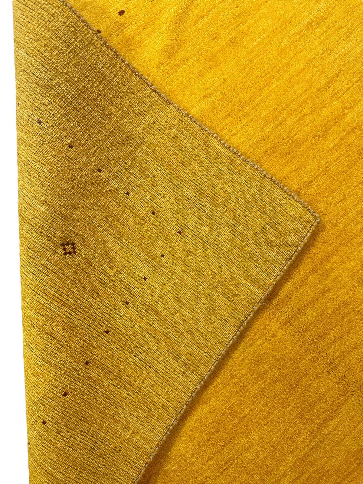 Indian Gabbeh Rug 4x6, Gold, Hand-Knotted Wool & Bamboo Silk, view 7
