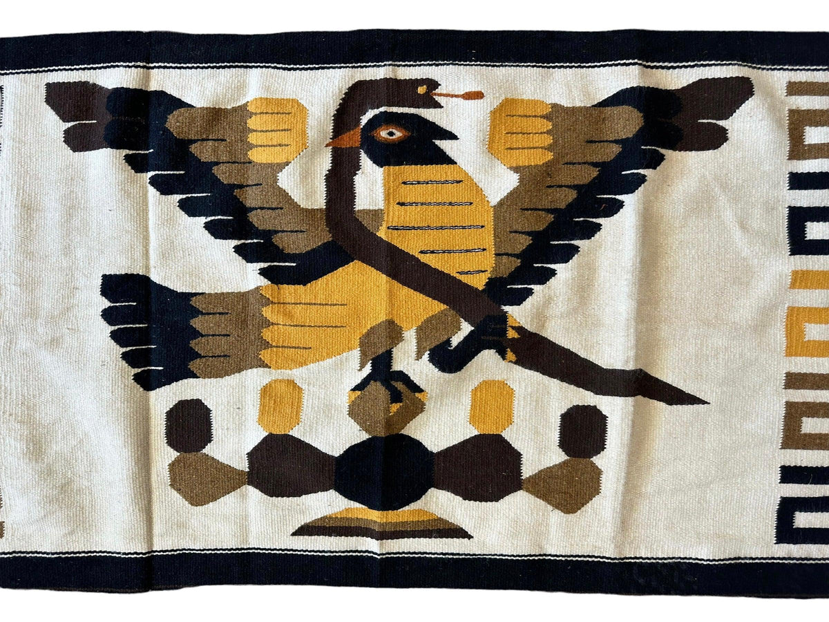 Vintage Zapotec Rug 4'4" x 6'6", Hand-Woven Wool, 1990s, view 3