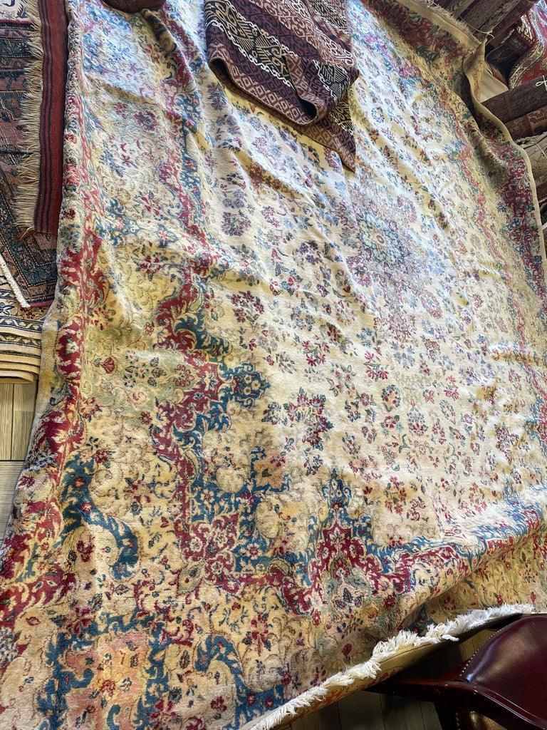 Vintage Persian Kerman Rug 10' x 13', Hand-Knotted Wool, 1930s, view 11