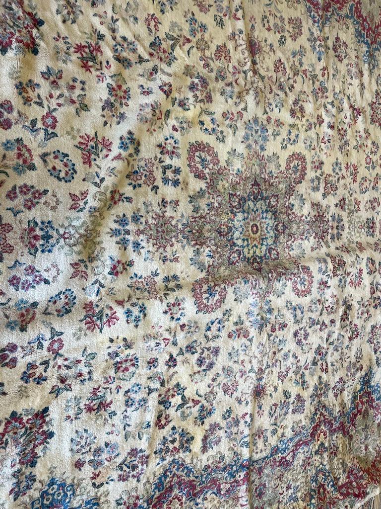 Vintage Persian Kerman Rug 10' x 13', Hand-Knotted Wool, 1930s, view 3