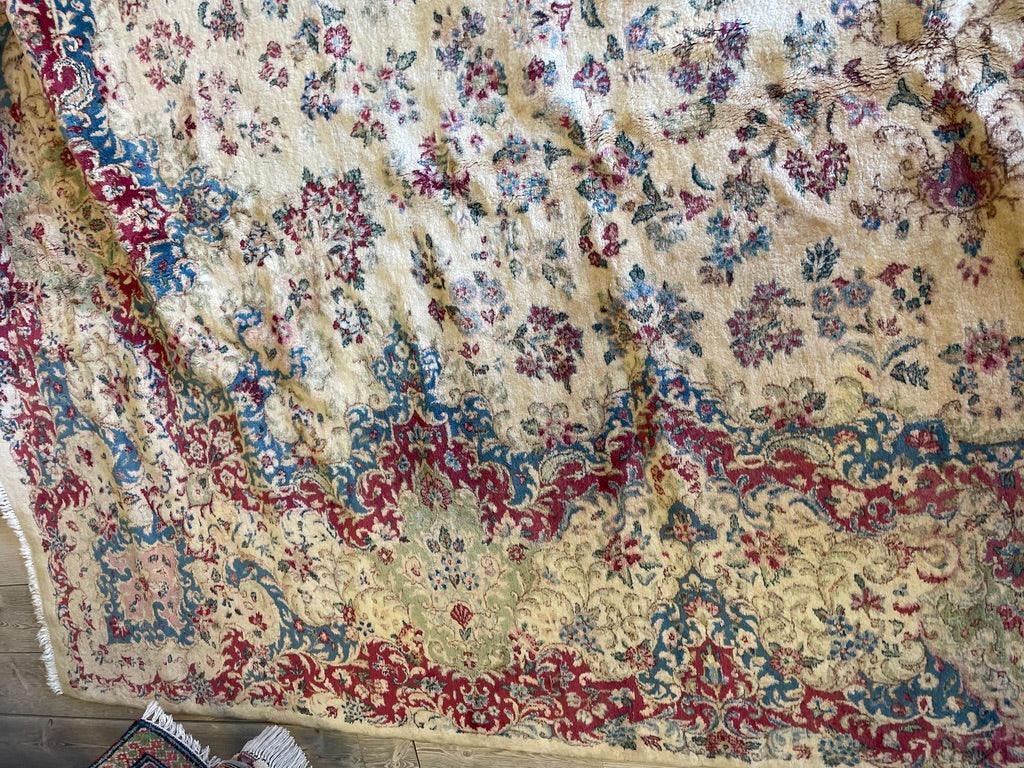 Vintage Persian Kerman Rug 10' x 13', Hand-Knotted Wool, 1930s, view 7