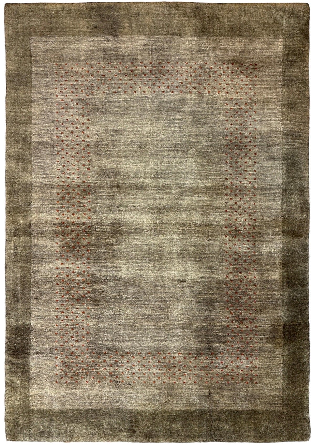 Dalyn Gabbeh Rug 4' x 6', Handmade Wool, Gray