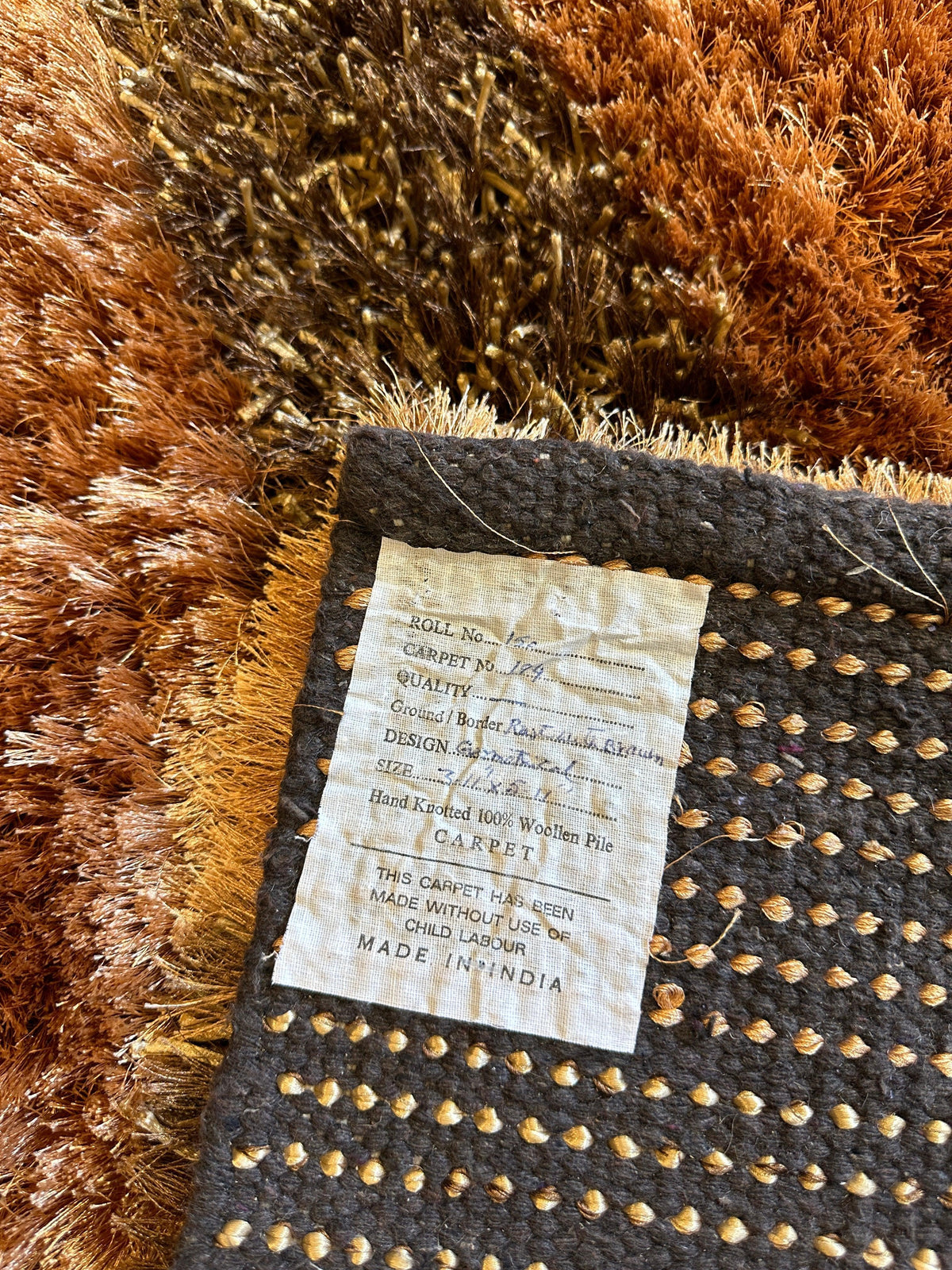 Handwoven Multi-Tone 2” Shag Rug 4 x 6, view 5