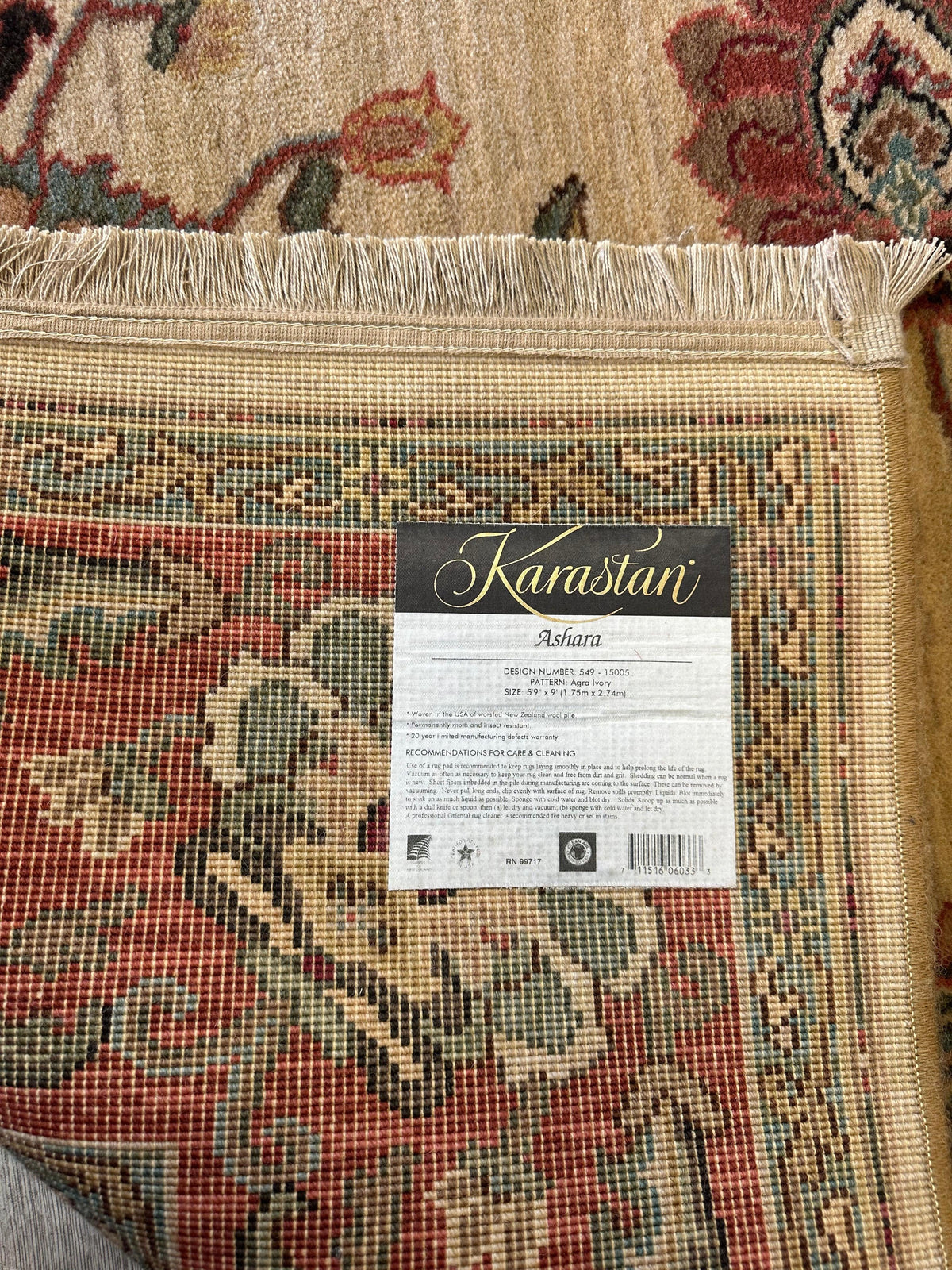 Karastan Ashara Agra Rug 6' x 9', Machine-Made Wool, Ivory, view 3
