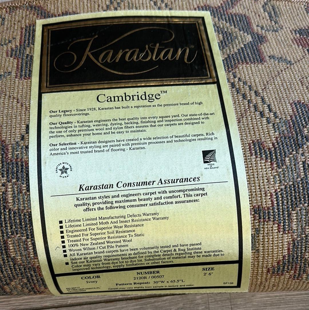 Karastan English Manor Cambridge Sample Rug 24" x 30", Wool, Ivory, view 4