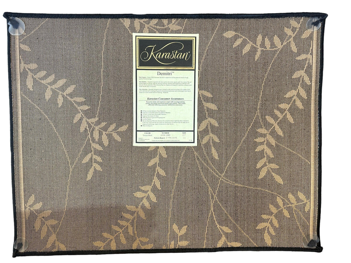 Karastan Demitri Sample Rug 31" x 32", Machine-Made, Tostada Black, view 2
