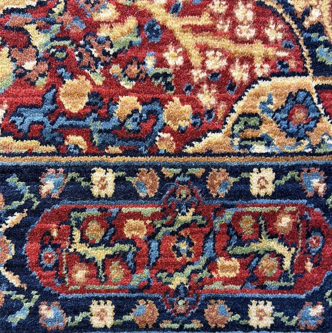 Karastan English Manor Hampton Court Sample Rug 24" x 30", Red & Navy, view 3