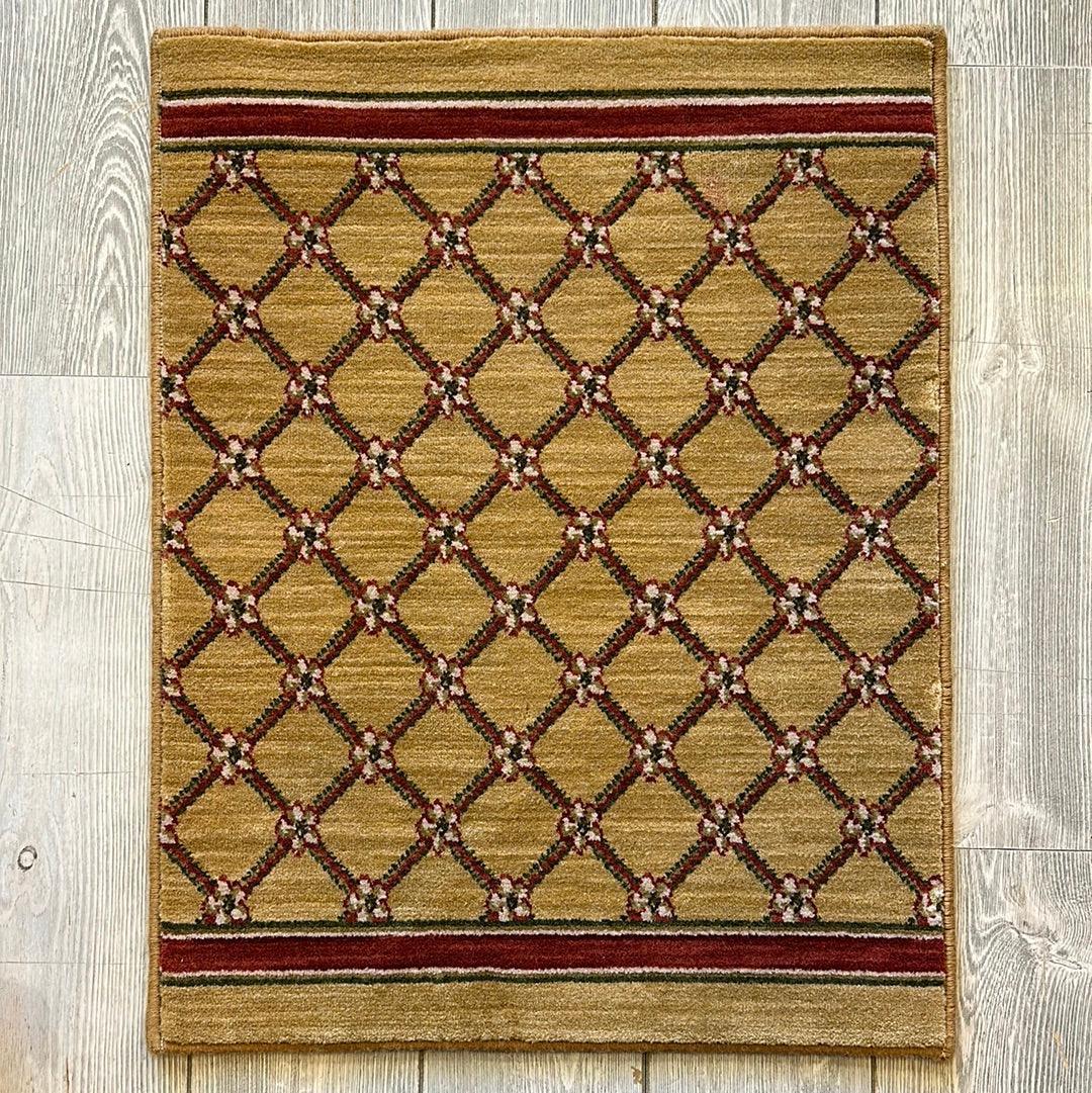 Karastan English Manor Coventry Trellis Sample Rug 24" x 30", Gold