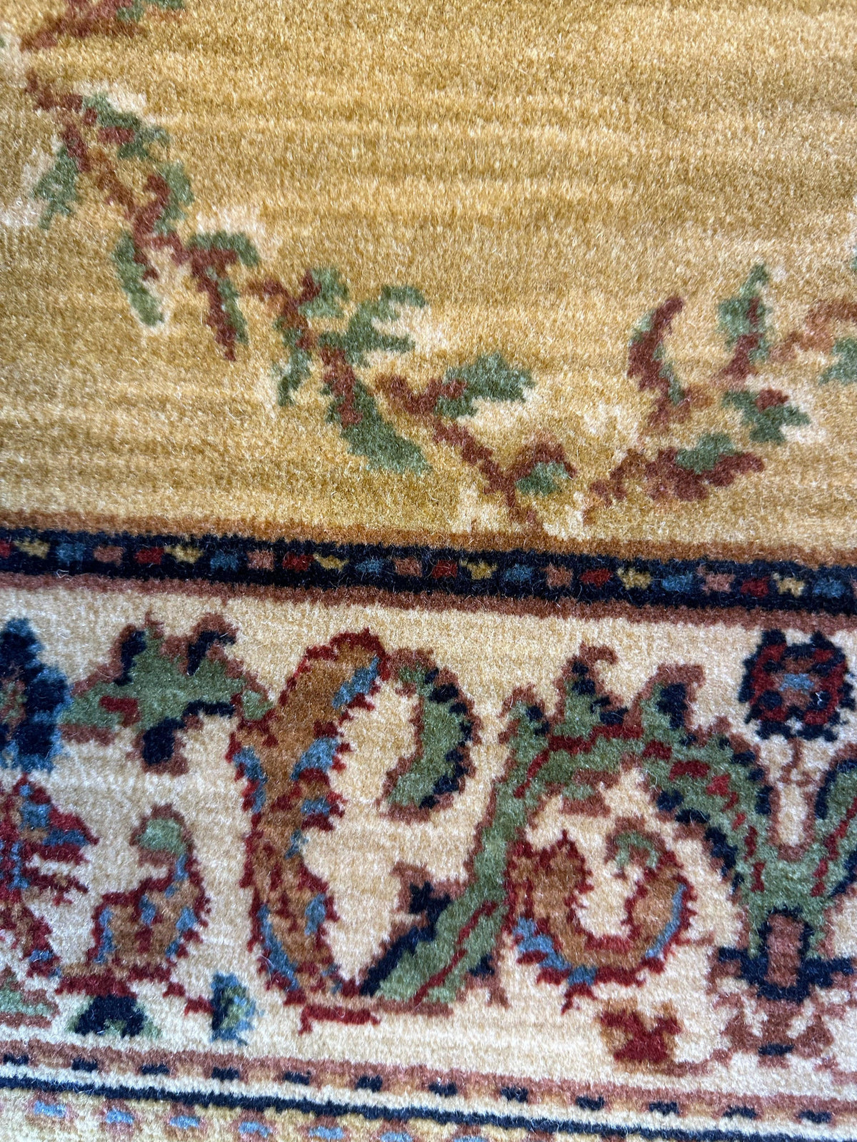 Karastan William Morris Lattice Sample Rug 24" x 30", Wool, Gold, view 3